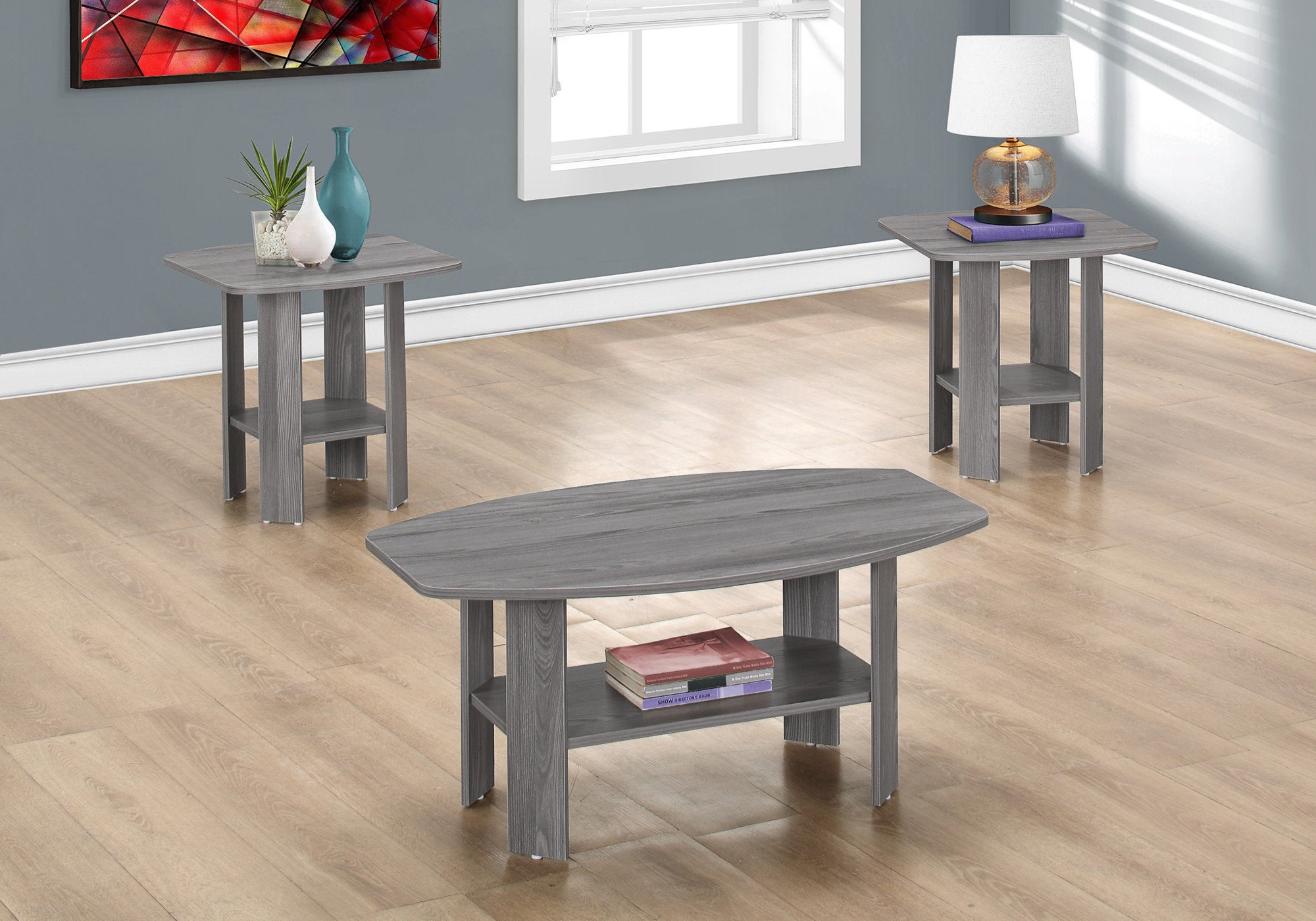 SET DE TABLE - 3PCS / GRIS 