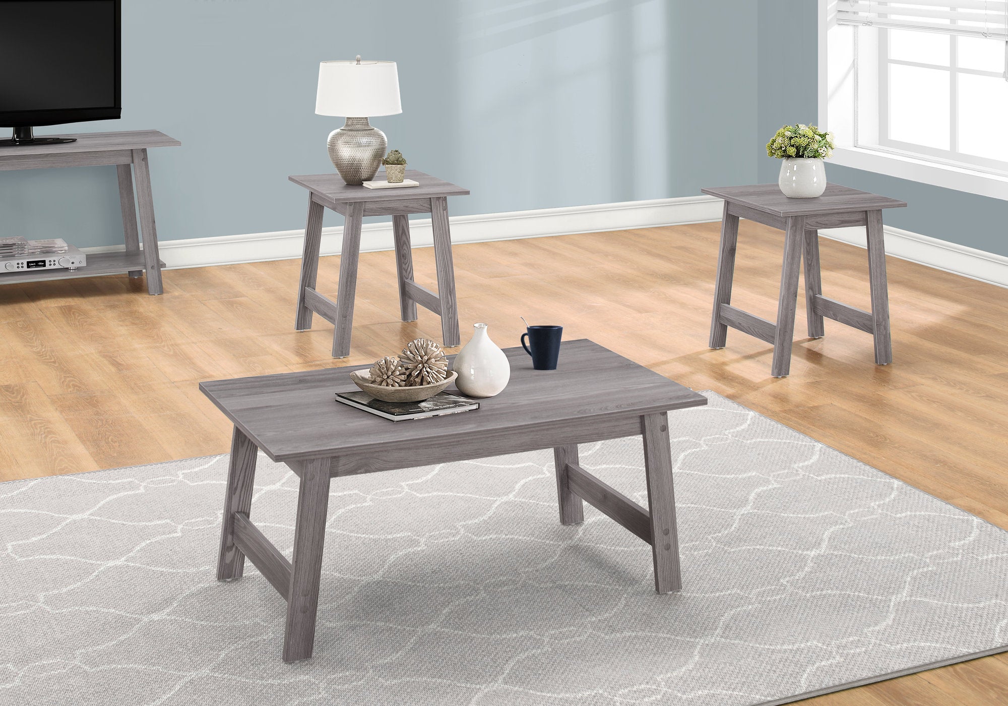 SET DE TABLE - 3PCS / GRIS