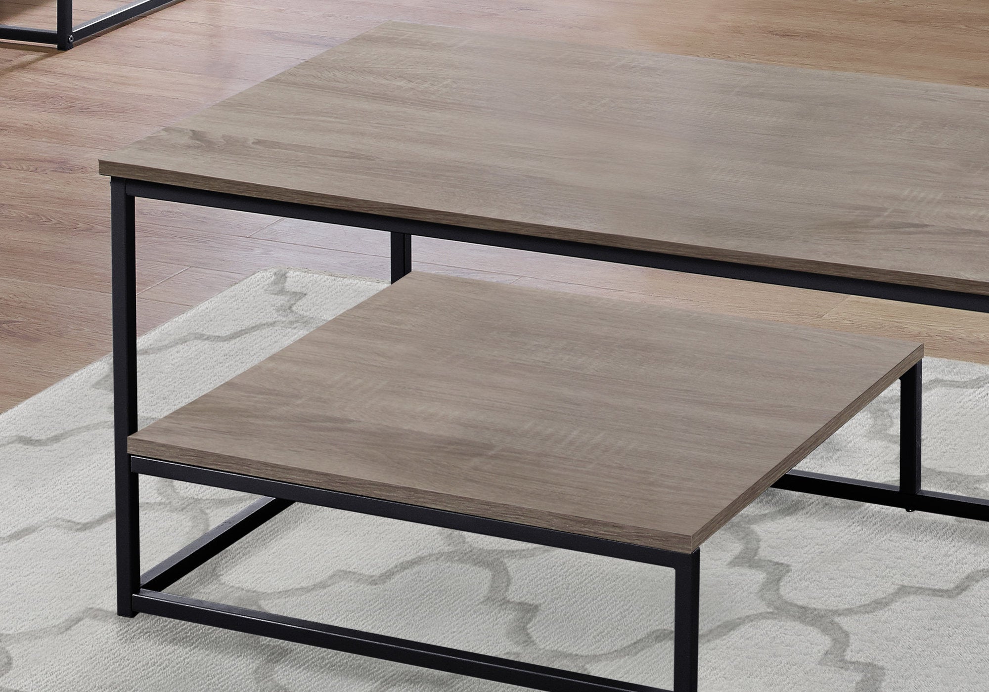 SET DE TABLE - 3PCS / TAUPE FONCE / METAL NOIR 