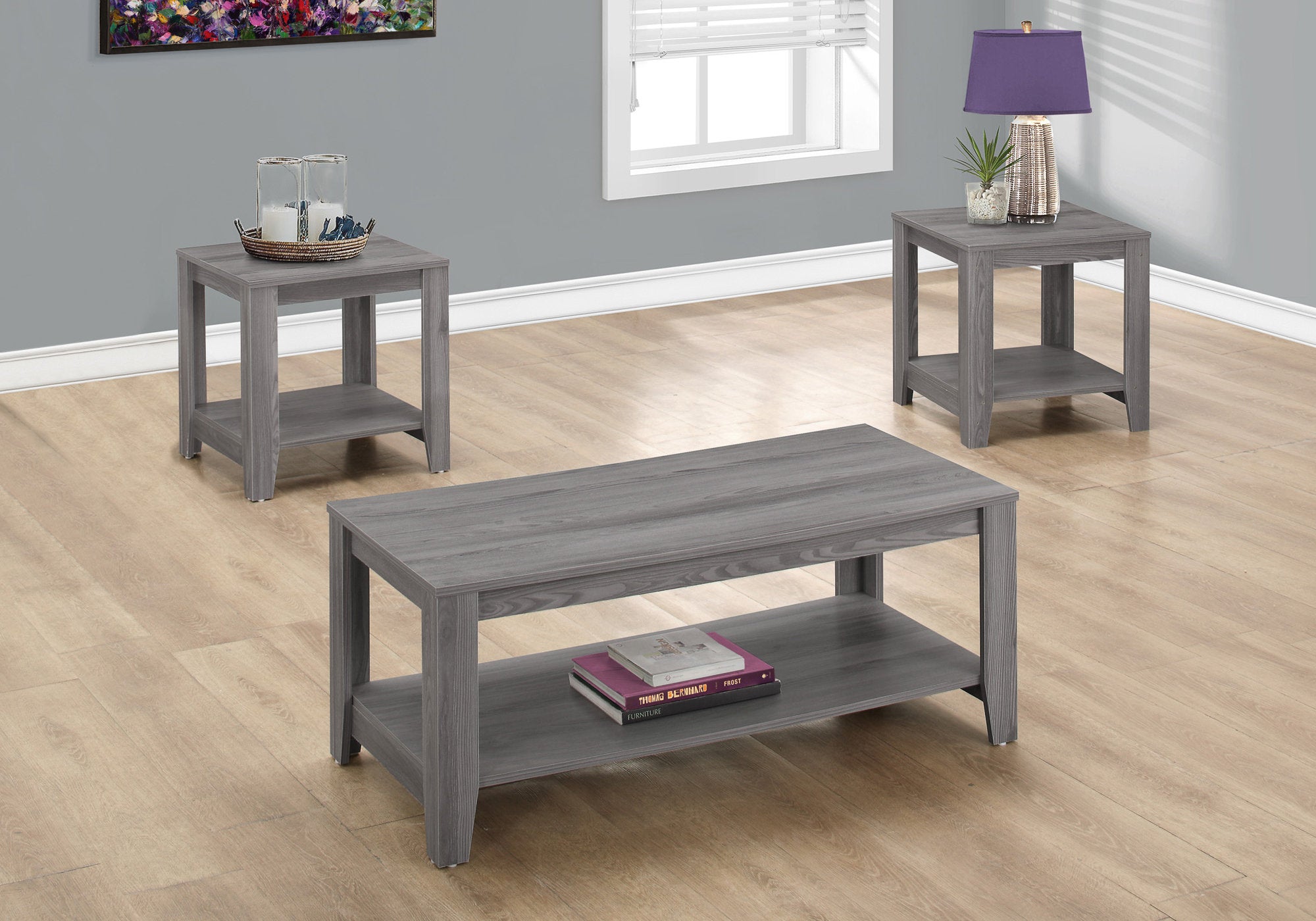 SET DE TABLE - 3PCS / GRIS 