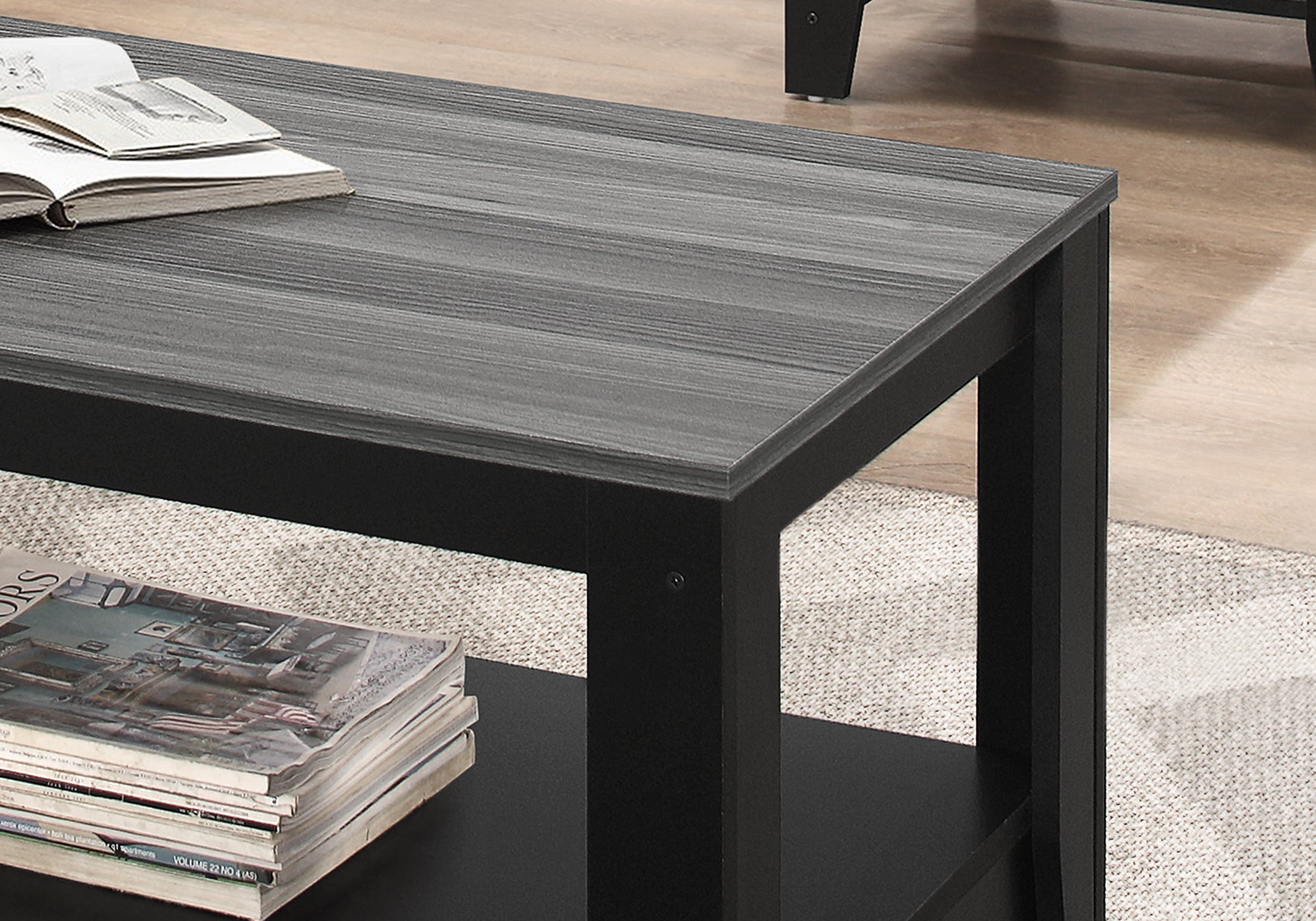 SET DE TABLE - SET 3PCS / NOIR / PLATEAU GRIS 
