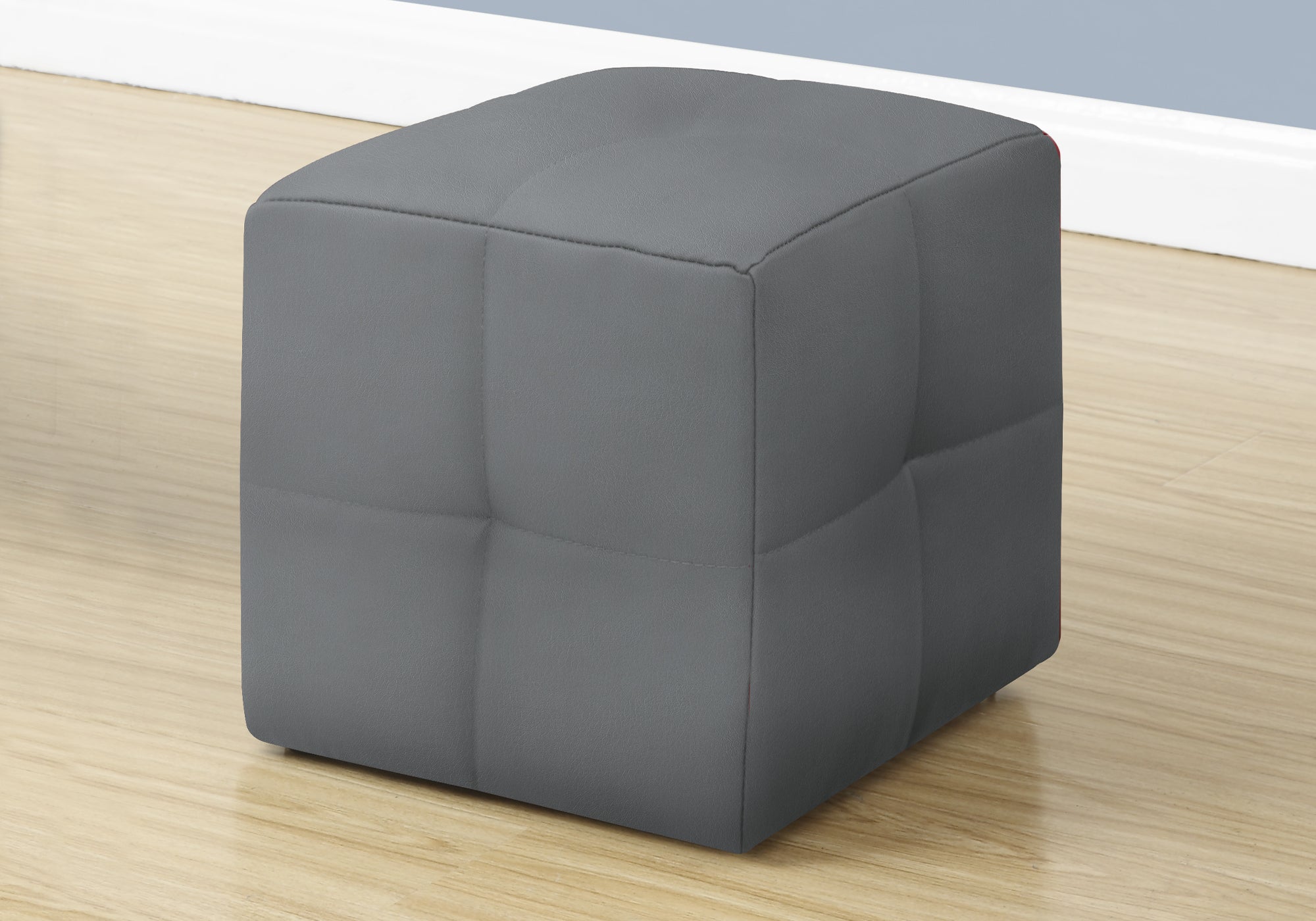POUF - ENSEMBLE 2PCS / JUVENILE/ SIMILI-CUIR GRIS