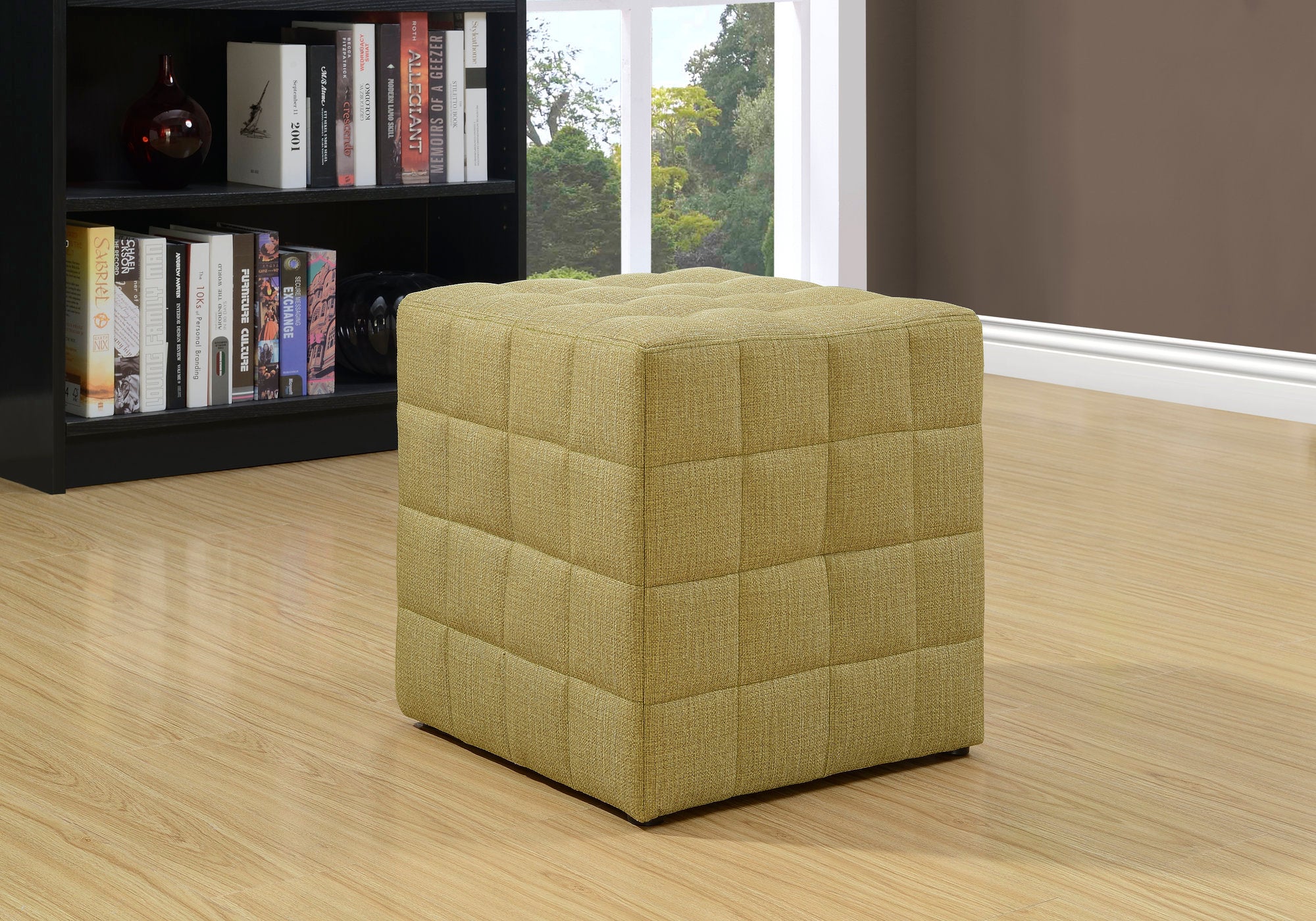 POUF - TISSU ASPECT LIN OU CLAIR 