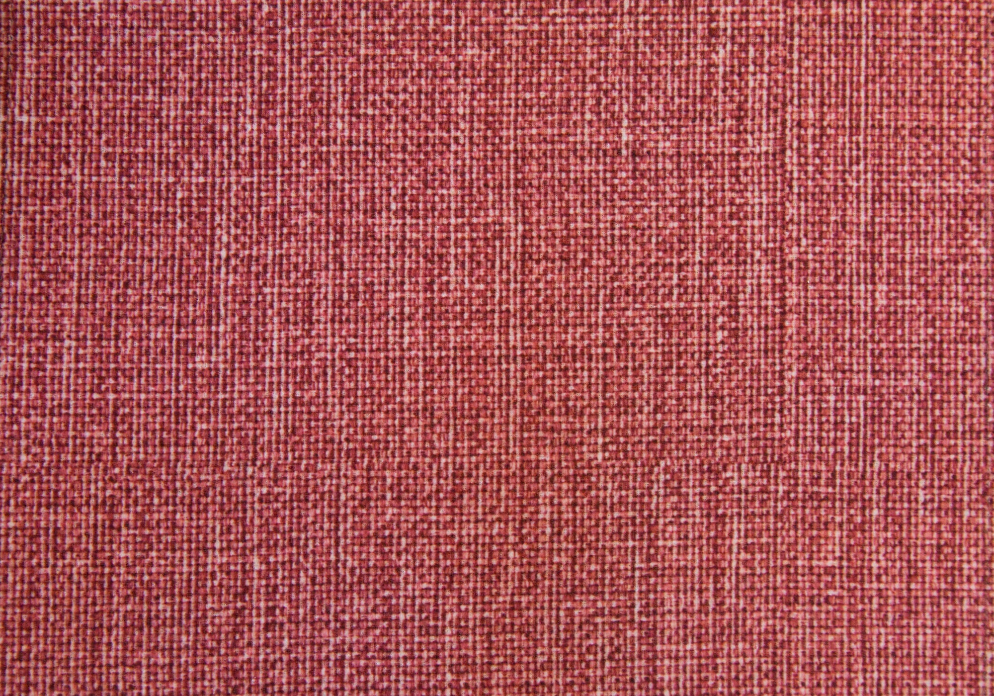 POUF - TISSU ASPECT LIN ROUGE CLAIR 