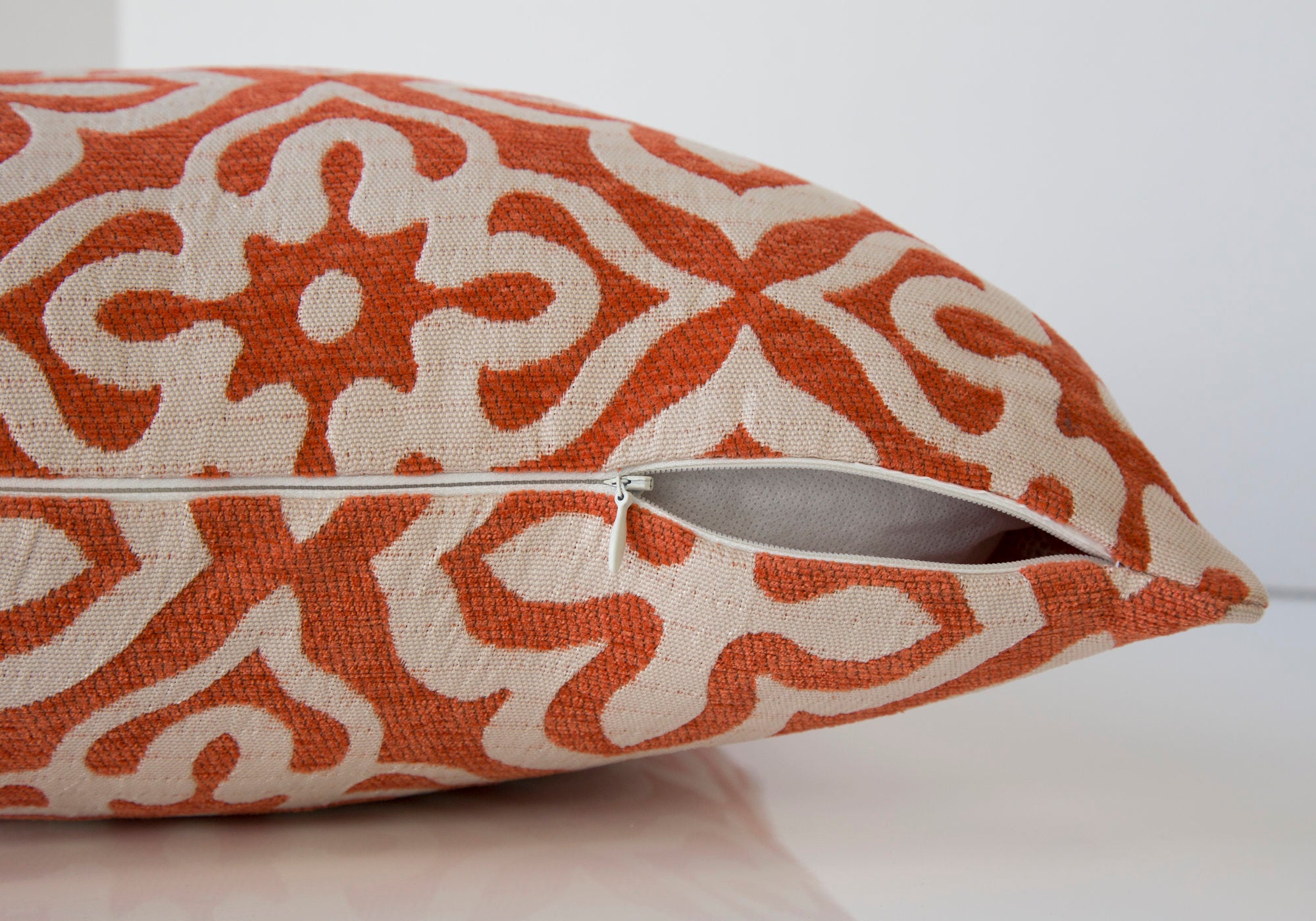 COUSSIN - 18"X 18" / MOTIF ORANGE / 2PCS 
