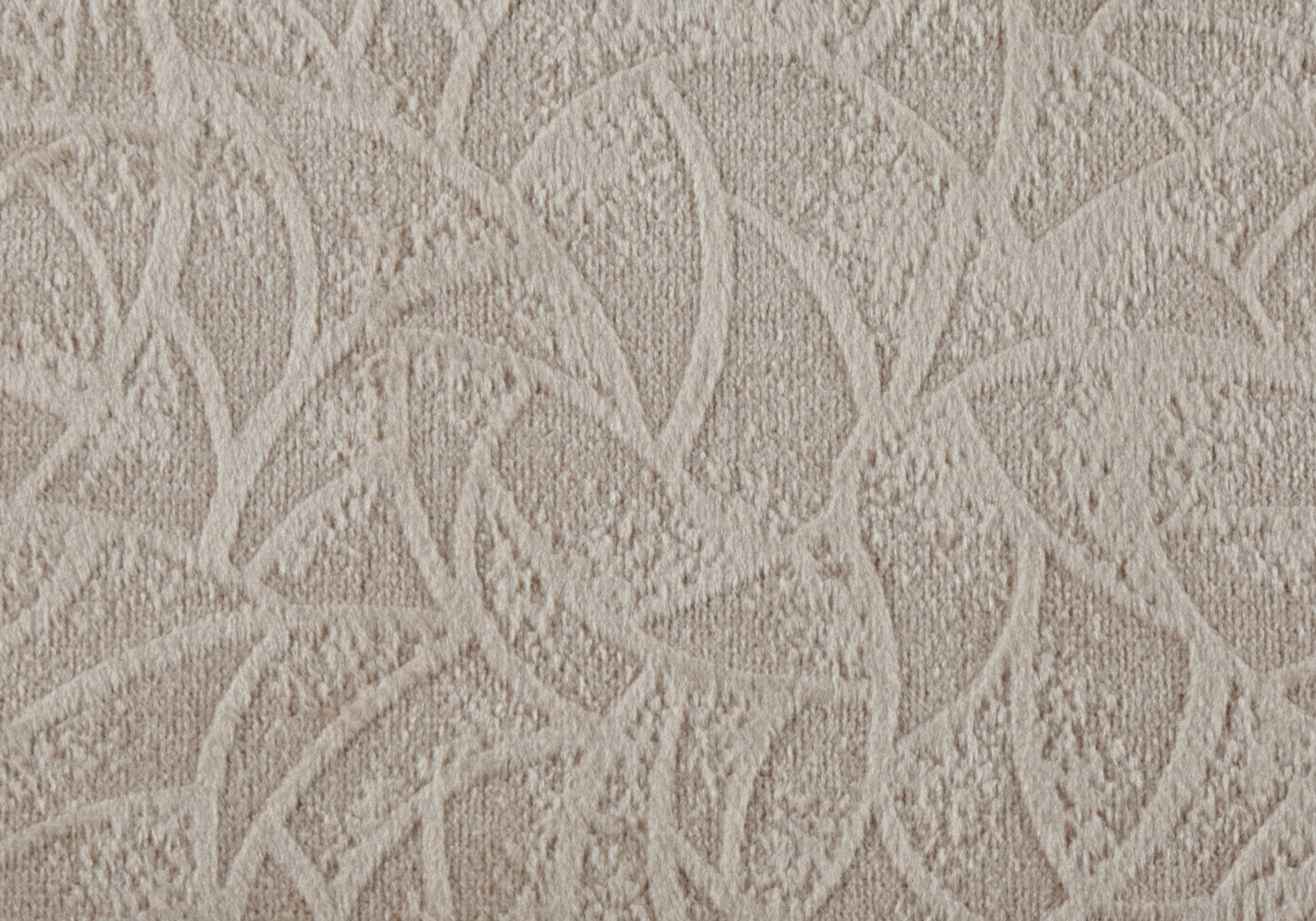 COUSSIN - 18"X 18" / VELOURS TAUPE FLORAL / 1PC 