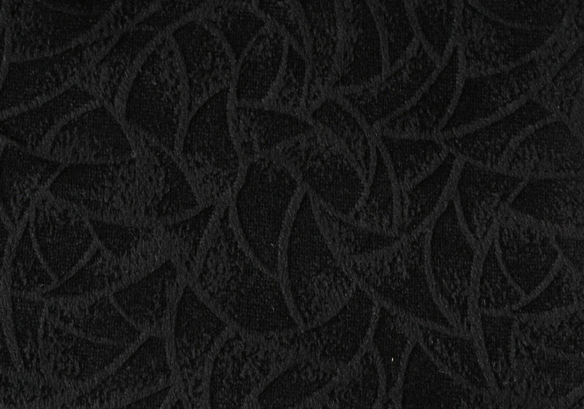 COUSSIN - 18"X 18" / VELOURS FLEURI NOIR / 2PCS 