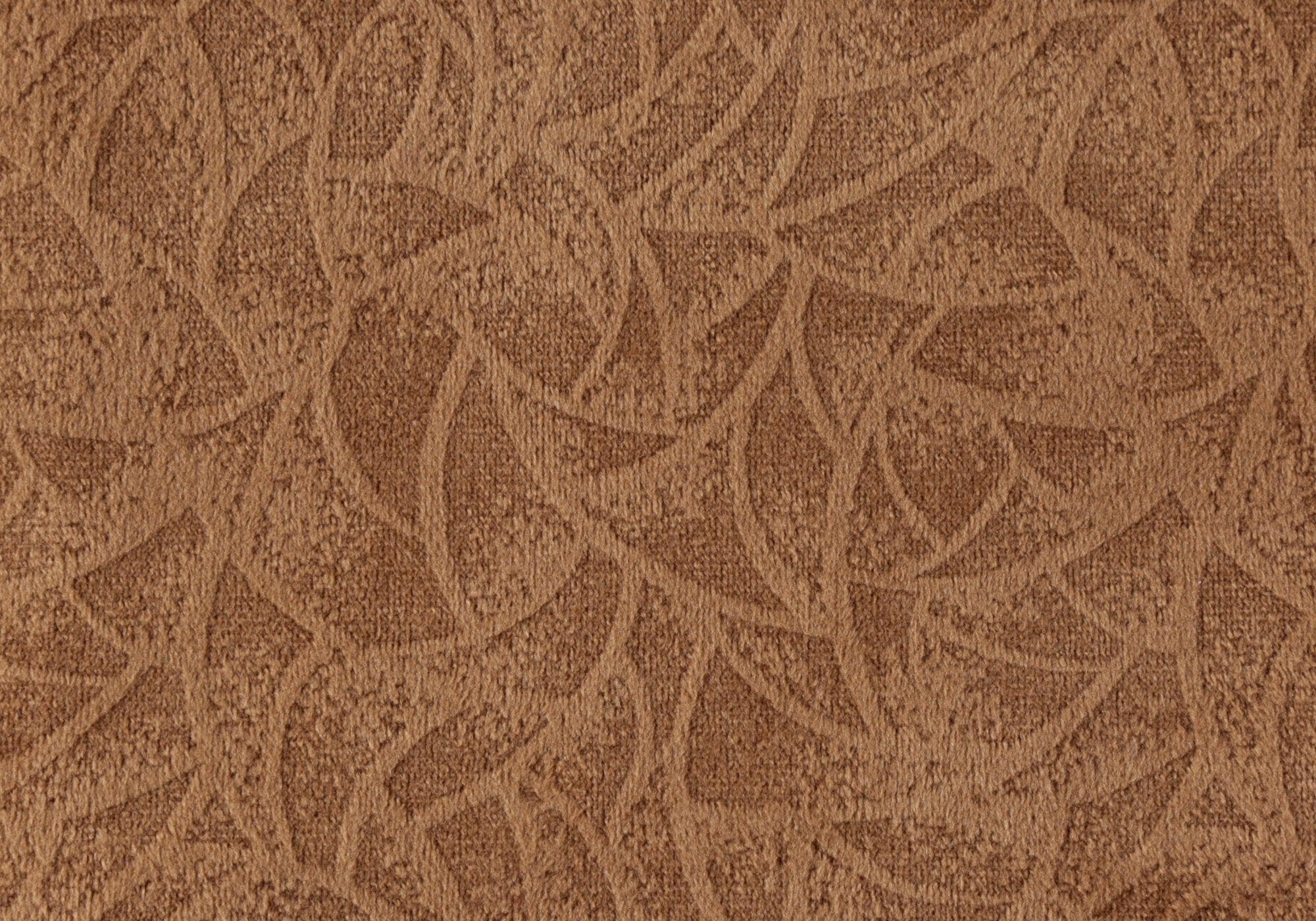 COUSSIN - 18"X 18" / VELOURS FLORAL BRUN PÂLE / 1PC 