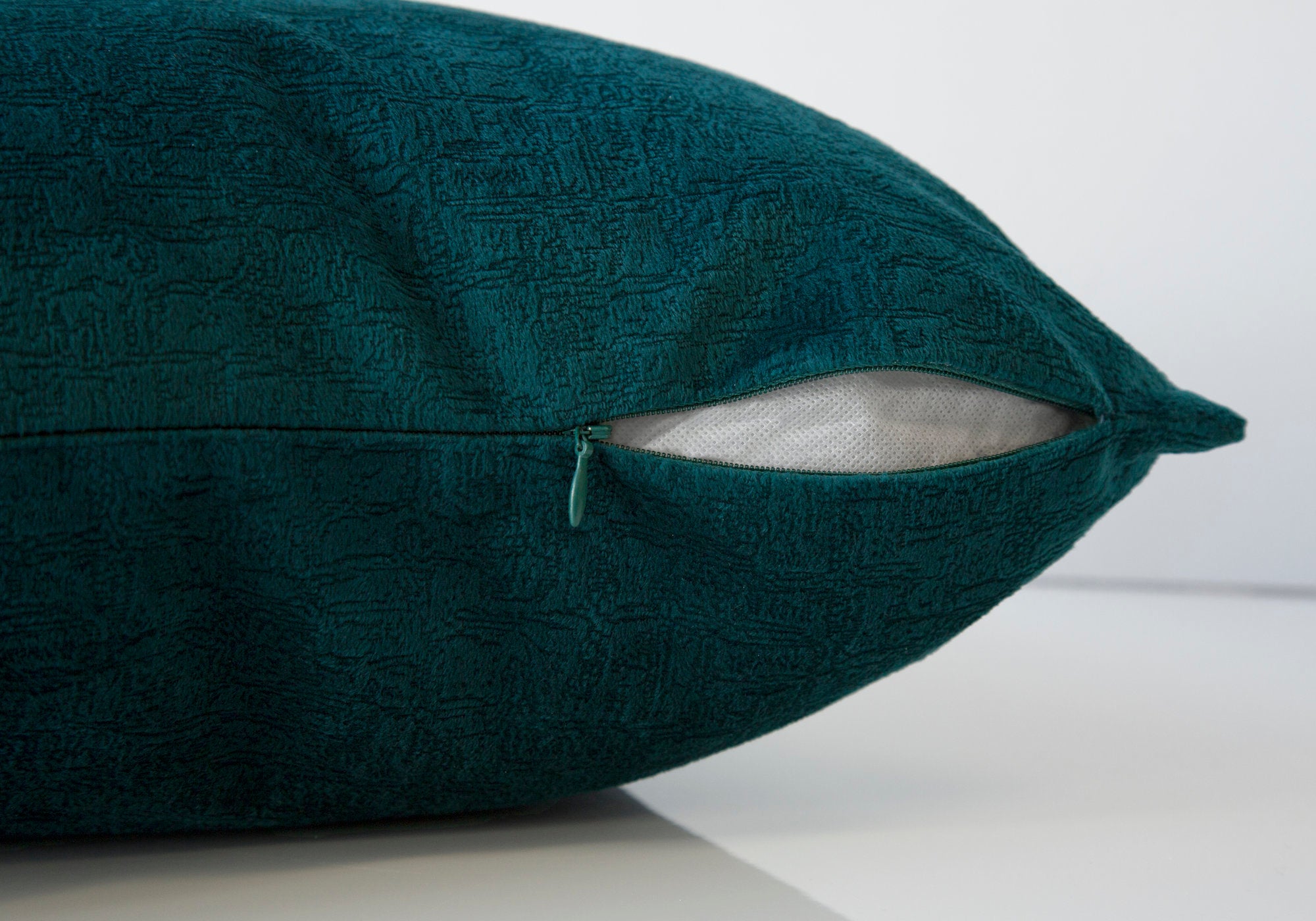COUSSIN - 18"X 18" / VELOURS MOSAIQUE VERT ÉMERAUDE / 2PCS