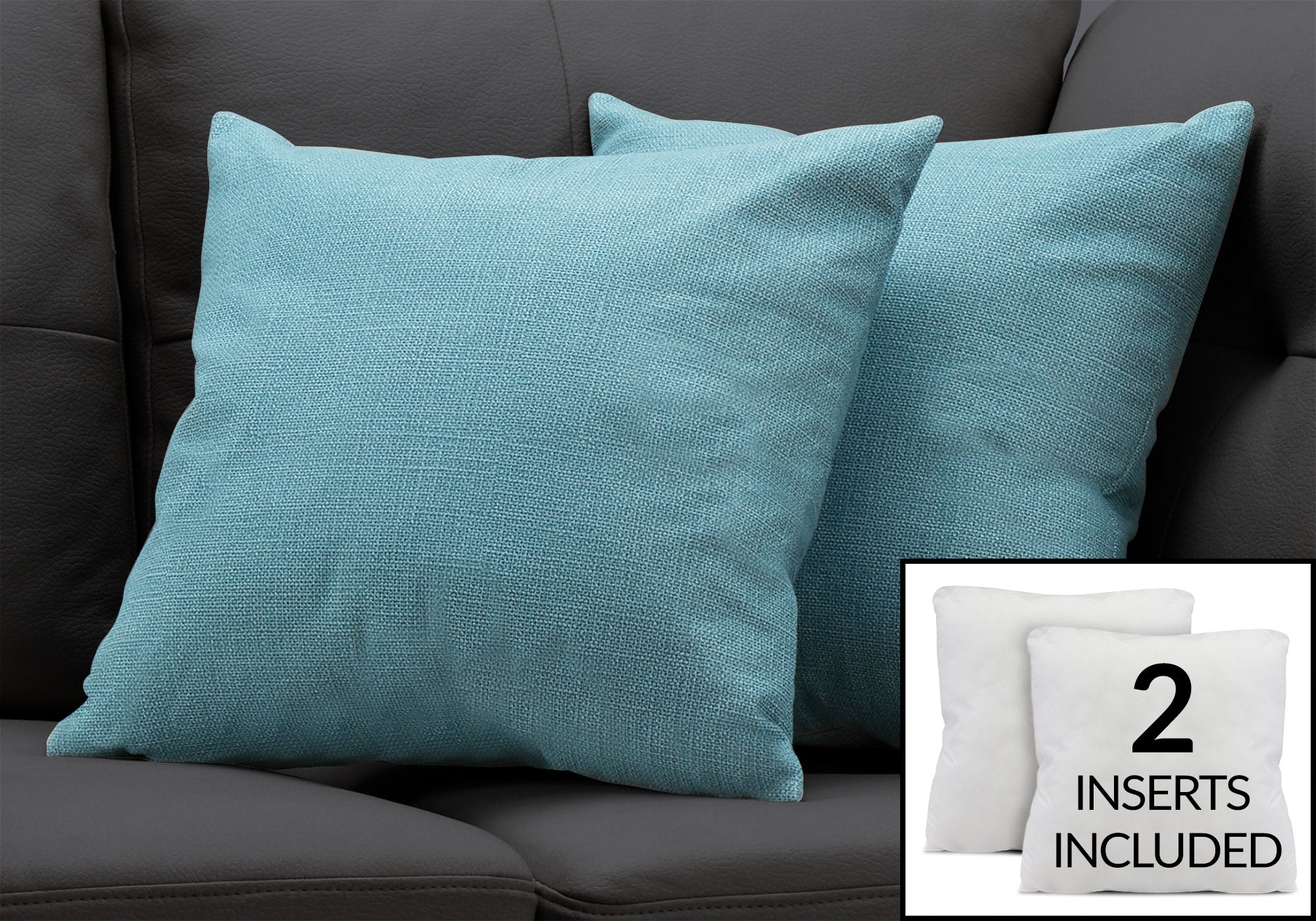 COUSSIN - 18"X 18" / MOTIF VERT PÂLE / 2PCS 