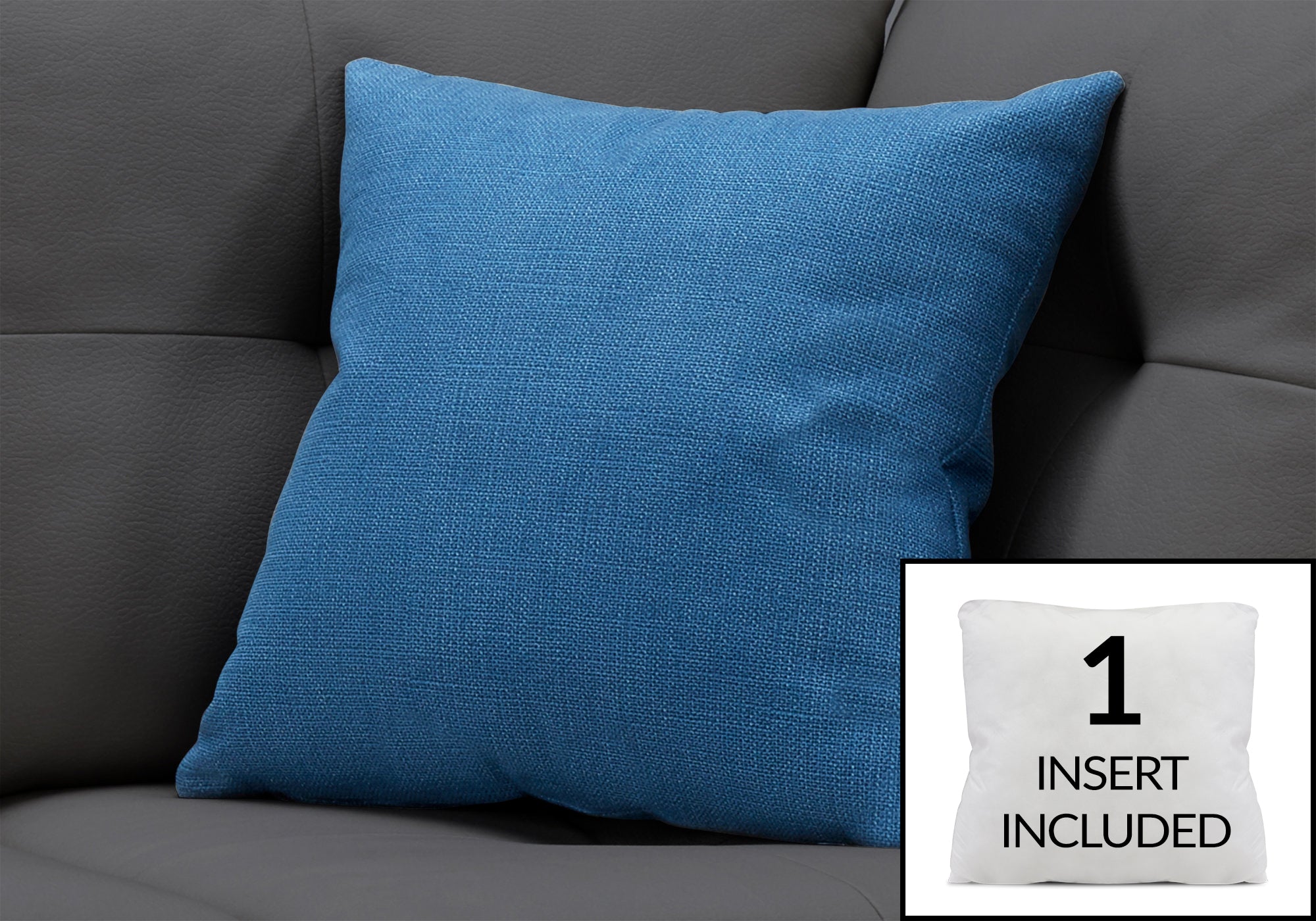COUSSIN - 18"X 18" / MOTIF BLEU / 1PC 