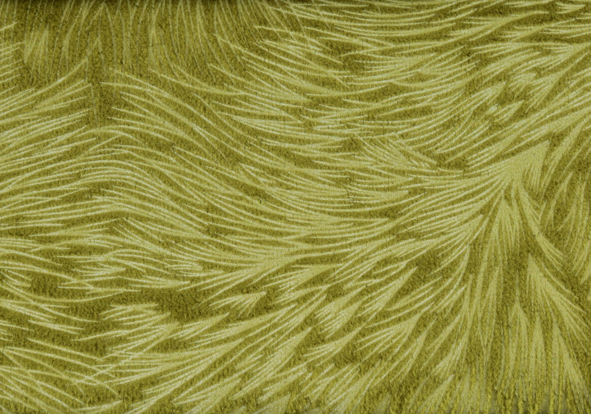 COUSSIN - 18"X 18" / VELOURS PLUME VERT LIME / 1PC 