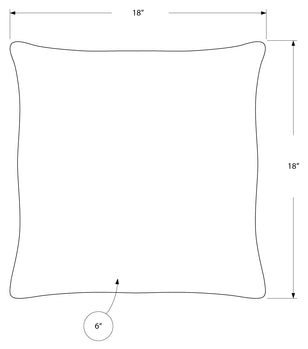 COUSSIN - 18"X 18" / SATIN MENTHE / 1PC
