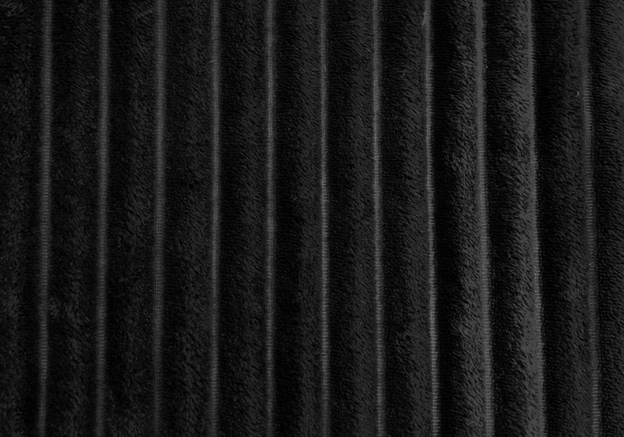 COUSSIN - 18"X 18" / STYLE CÔTELÉ ULTRA DOUX NOIR / 2PCS 