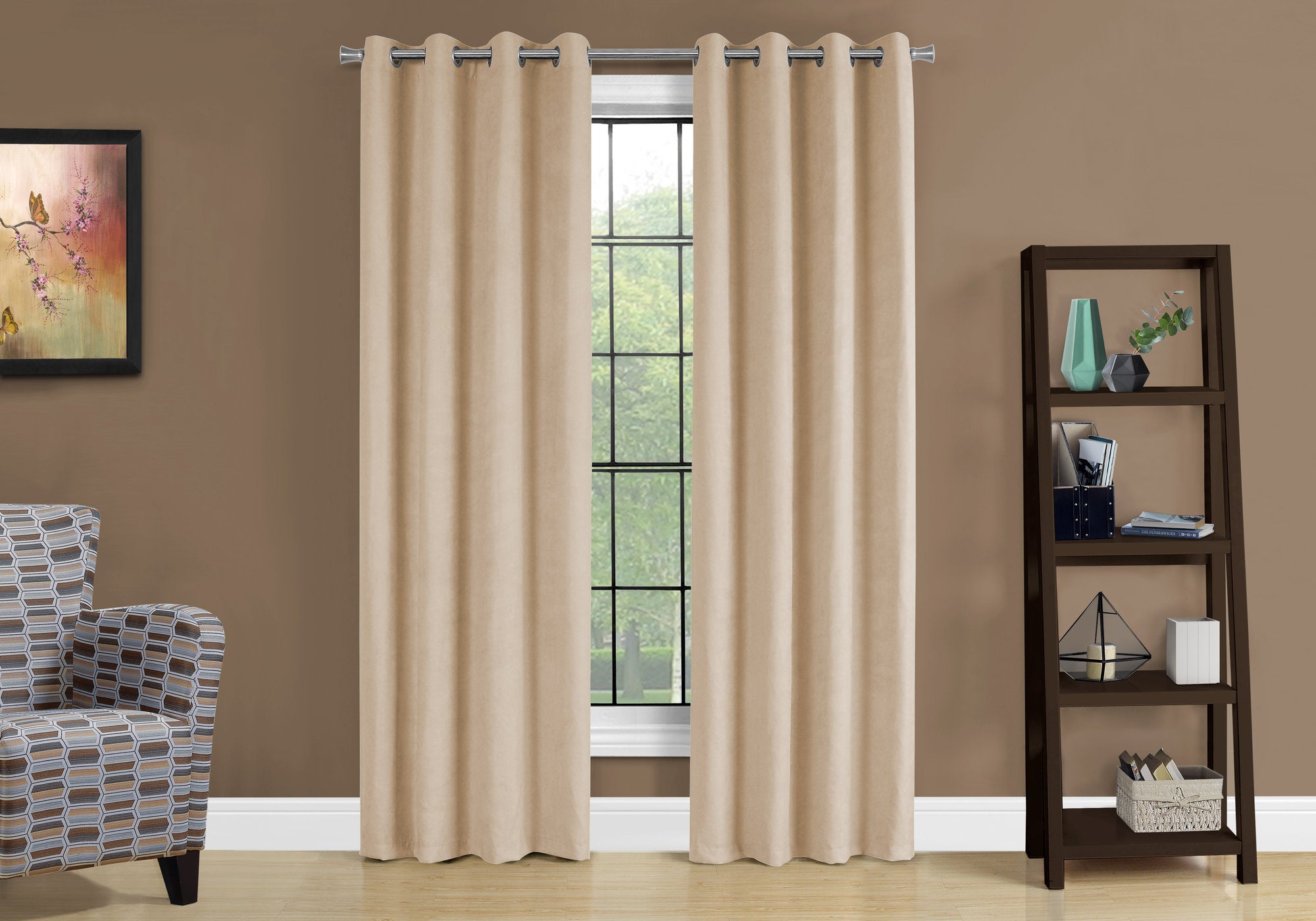 PANNEAU DE RIDEAU - 2PCS / 54"WX 84"H BEIGE ASSOMBRISSANT LA PIÈCE 