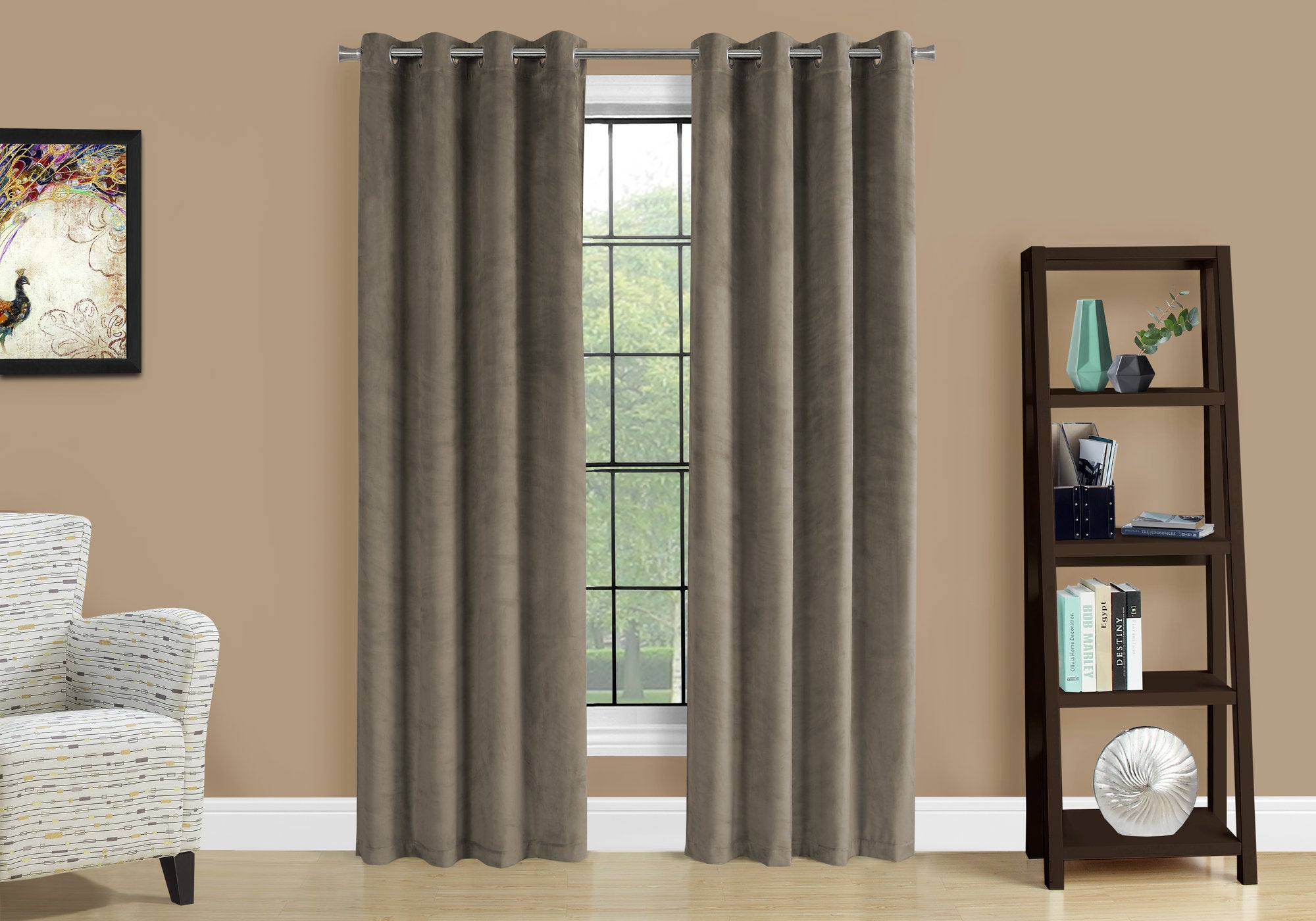 PANNEAU DE RIDEAU - 2PCS / 52"WX 84"H TAUPE ASSOMBRISSANT LA PIÈCE 