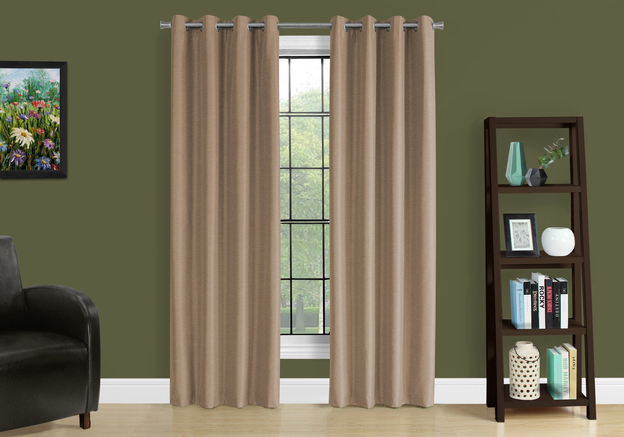 PANNEAU DE RIDEAU - 2PCS / 52"WX 84"H BRUN SOLID BLACKOUT 