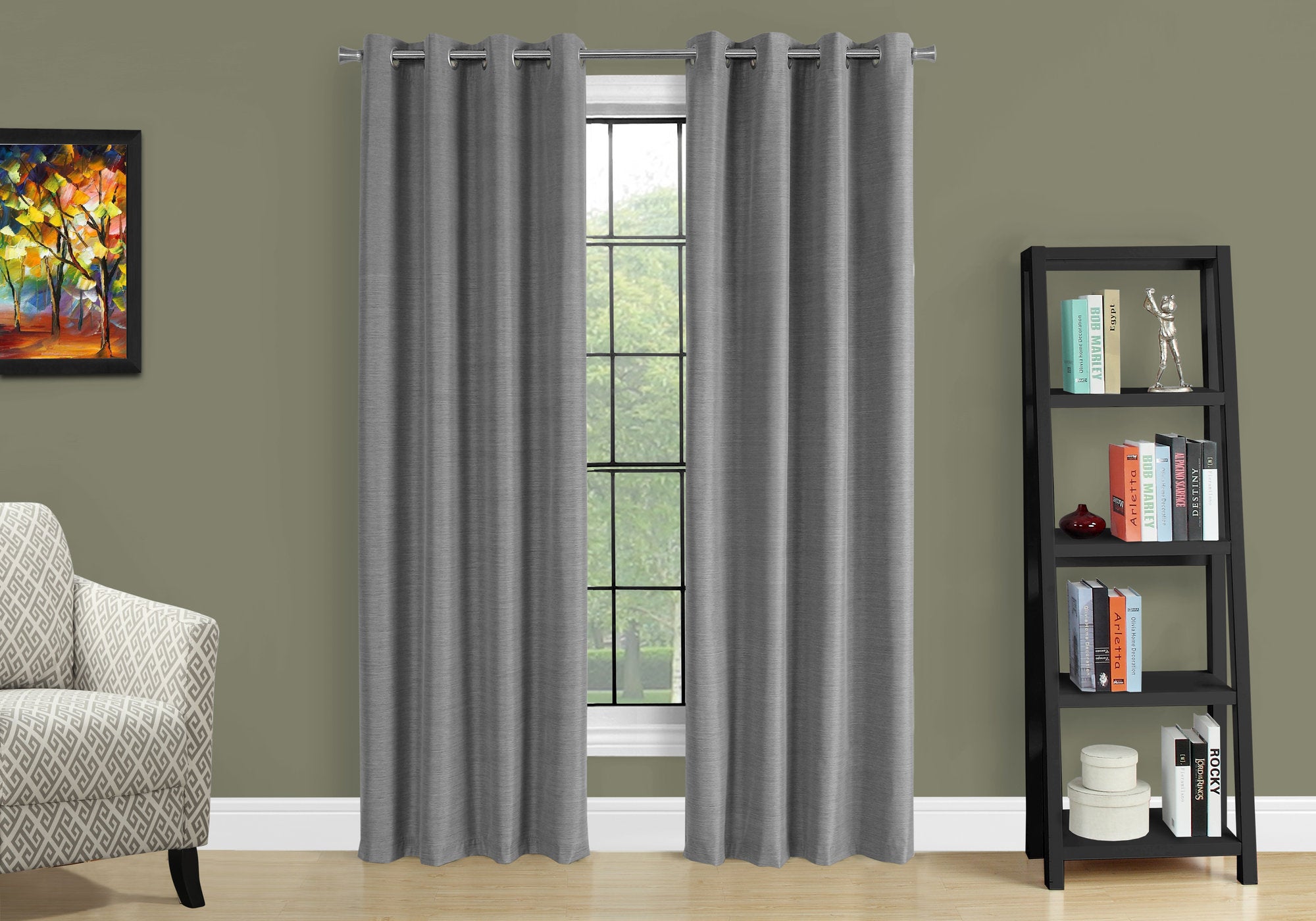 PANNEAU DE RIDEAU - 2PCS / 52"WX 95"H GRIS SOLID BLACKOUT 