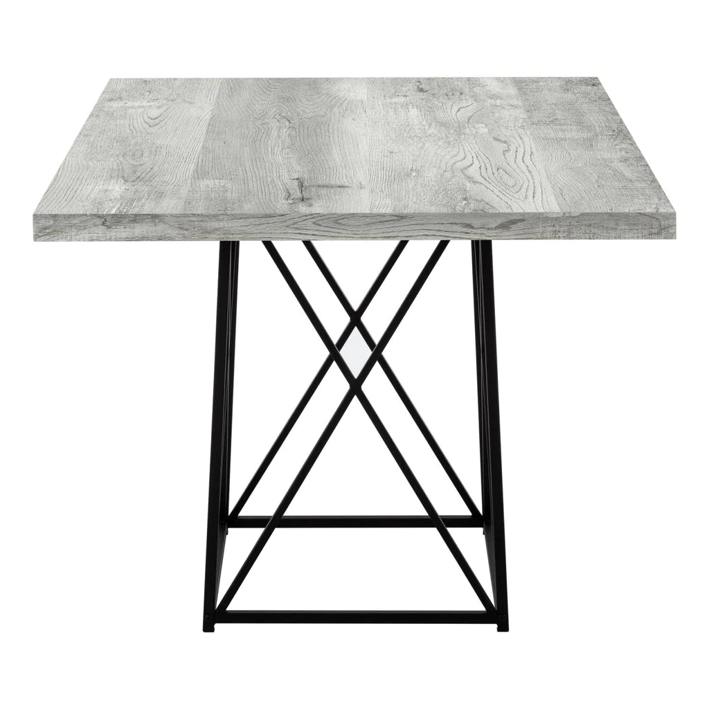 TABLE A MANGER - 36"X 48" / ASPECT BOIS GRIS/ NOIR 