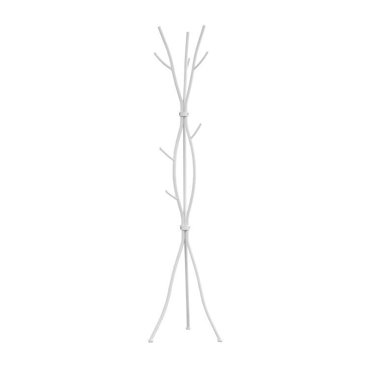 PORTE MANTEAU - 74"H / MÉTAL BLANC 