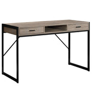 BUREAU D'ORDINATEUR - 48"L / TAUPE FONCE / METAL NOIR 