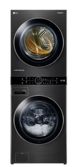 Laveuse-Sécheuse À Vapeur Haute Efficacité "WashTower" En Acier Inoxydable Noir LG ( WKEX200HBA