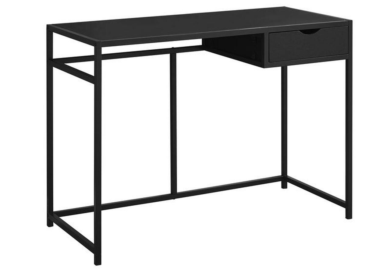 BUREAU D'ORDINATEUR - 42"L / NOIR / MÉTAL NOIR 