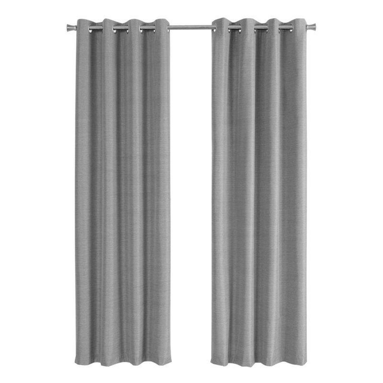 PANNEAU DE RIDEAU - 2PCS / 52"WX 95"H GRIS SOLID BLACKOUT 