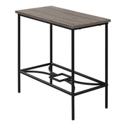 TABLE D'APPOINT - 22"H / TAUPE FONCE / METAL NOIR 