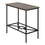 TABLE D'APPOINT - 22"H / TAUPE FONCE / METAL NOIR