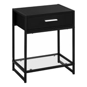 TABLE D'APPOINT - 22"H / NOIR / METAL NOIR 