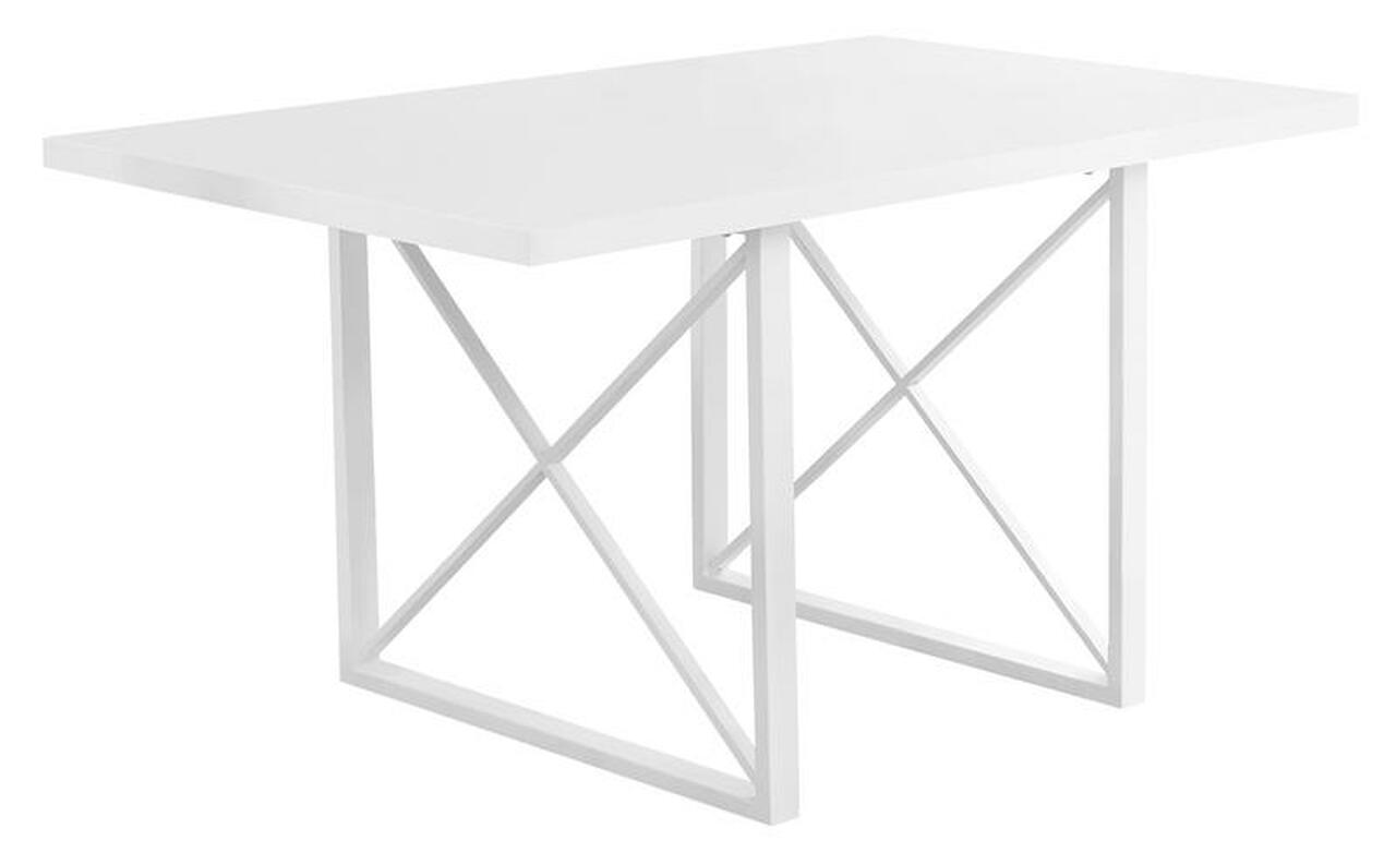 TABLE A MANGER - 36"X 60" / BLANC / METAL BLANC 
