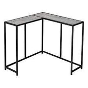 TABLE D'APPOINT - 36"L / CONSOLE DE COIN GRIS / NOIR 