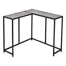 TABLE D'APPOINT - 36"L / CONSOLE DE COIN GRIS / NOIR 