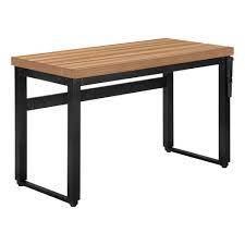 BUREAU D'ORDINATEUR - 48"L / BOIS RÉCUPÉRÉ / HAUTEUR AJUSTABLE / NOIR 