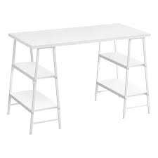 BUREAU D'ORDINATEUR - 48"L / BLANC / MÉTAL BLANC 