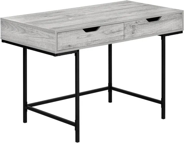 BUREAU D'ORDINATEUR - 48"L / GRIS / METAL NOIR 