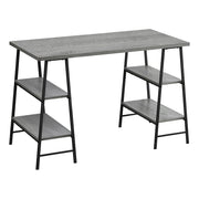 BUREAU D'ORDINATEUR - 48"L / GRIS / METAL NOIR