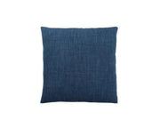 COUSSIN - 18"X 18" / MOTIF LIN BLEU FONCÉ / 1PC