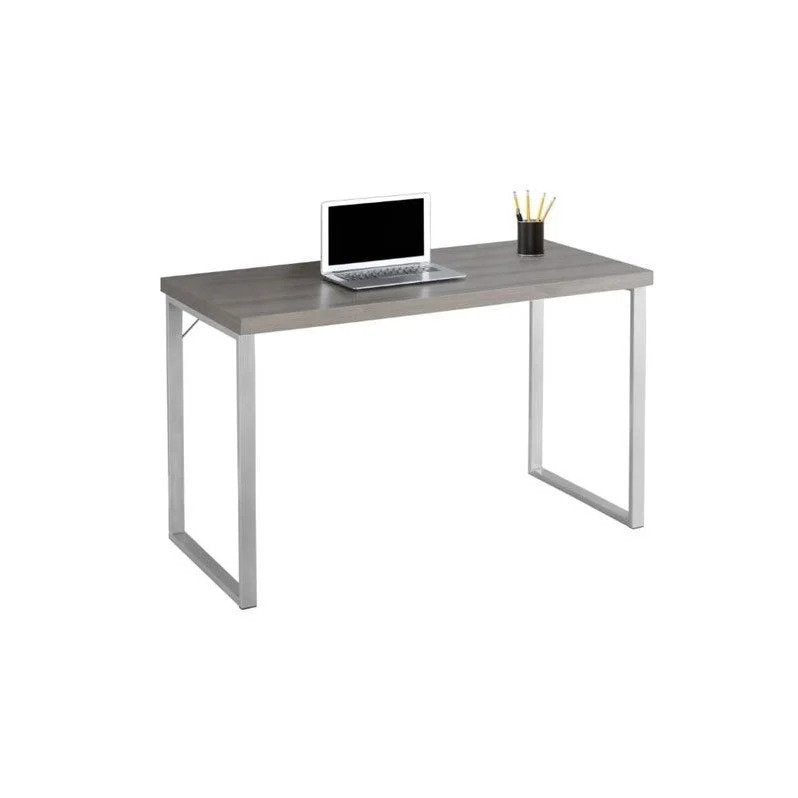 BUREAU D'ORDINATEUR - 48"L / TAUPE FONCE / METAL ARGENT 