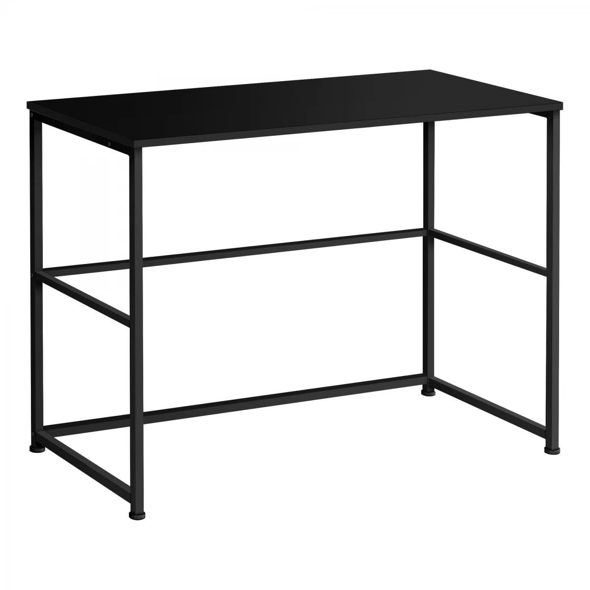 BUREAU D'ORDINATEUR - 40"L / NOIR / MÉTAL NOIR 