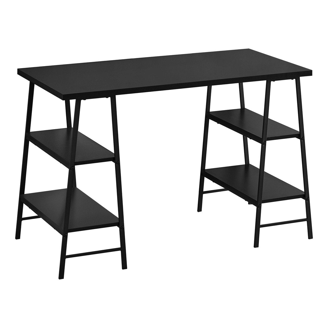 BUREAU D'ORDINATEUR - 48"L / NOIR / MÉTAL NOIR 