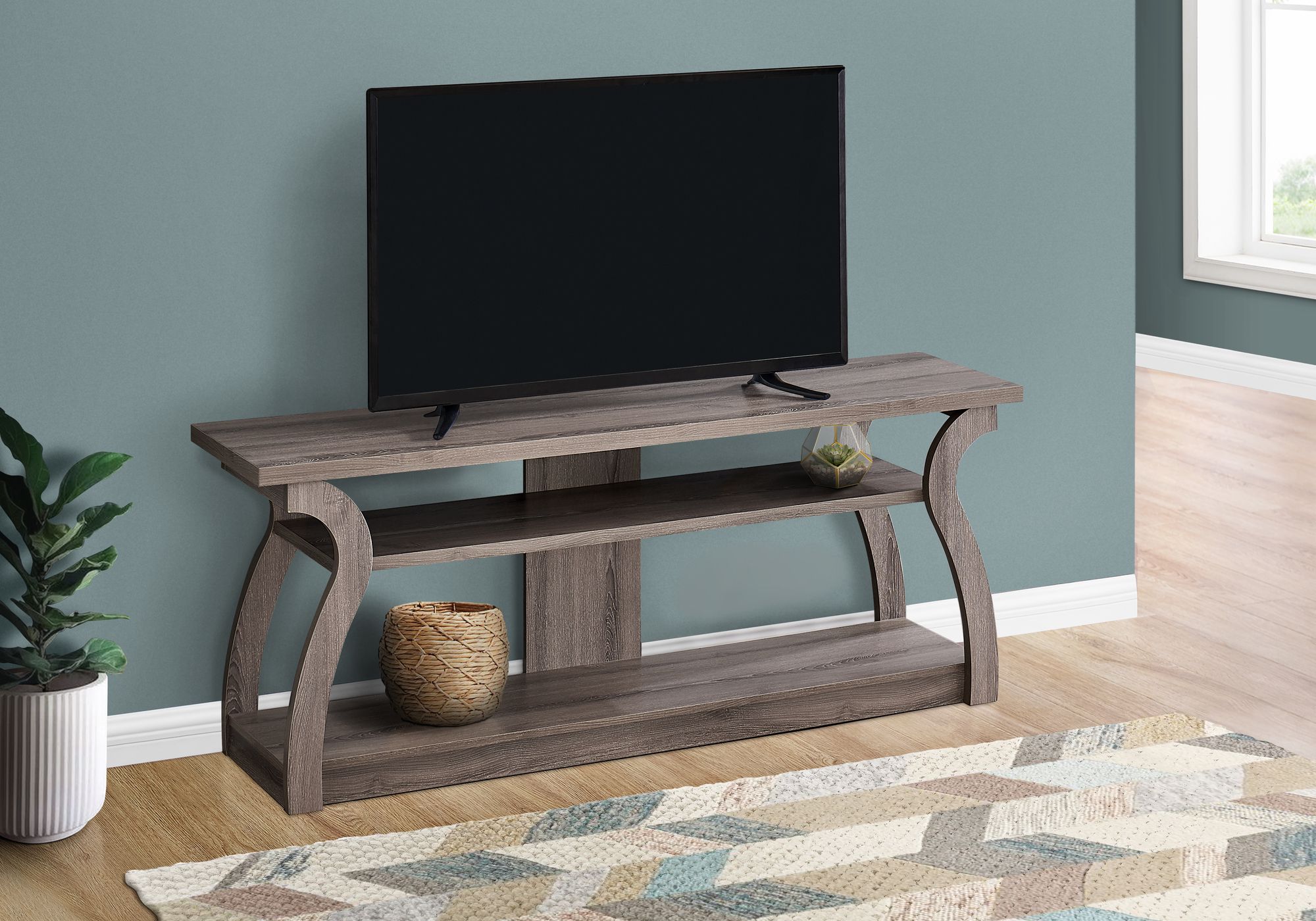 MEUBLE TV - 60"L / FONCE TAUPE