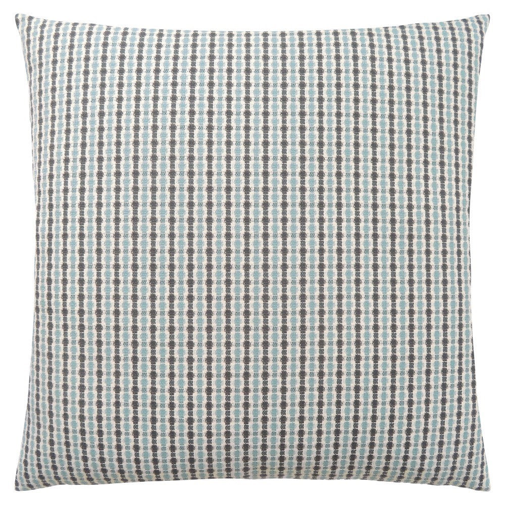 COUSSIN - 18"X 18" / BLEU CLAIR / POIS ABSTRAIT GRIS / 1PC 