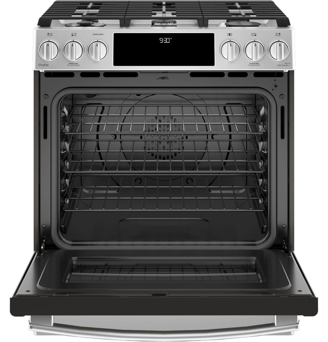 Cuisinière Au Gaz Bicombustible Encastrée De 30" / 5,6 Pi³ Avec Four À Convection En Acier Inoxydable GE PROFILE ( PC2S930SELSS )