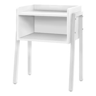 TABLE D'APPOINT - 23"H / BLANC / METAL BLANC 