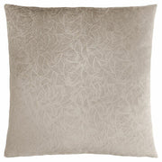 COUSSIN - 18"X 18" / VELOURS TAUPE FLORAL / 1PC 
