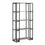 BIBLIOTHEQUE - 60"H / TAUPE FONCE / METAL NOIR